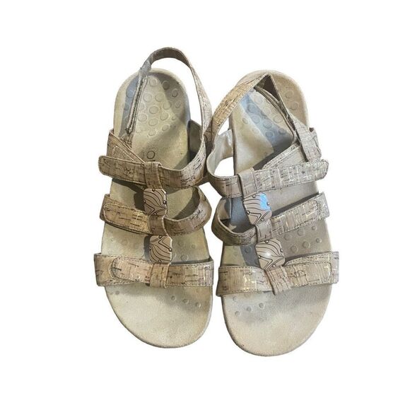 Vionic AMBER ADJUSTABLE SANDAL size US 9 in Gold Cork - Picture 3 of 8